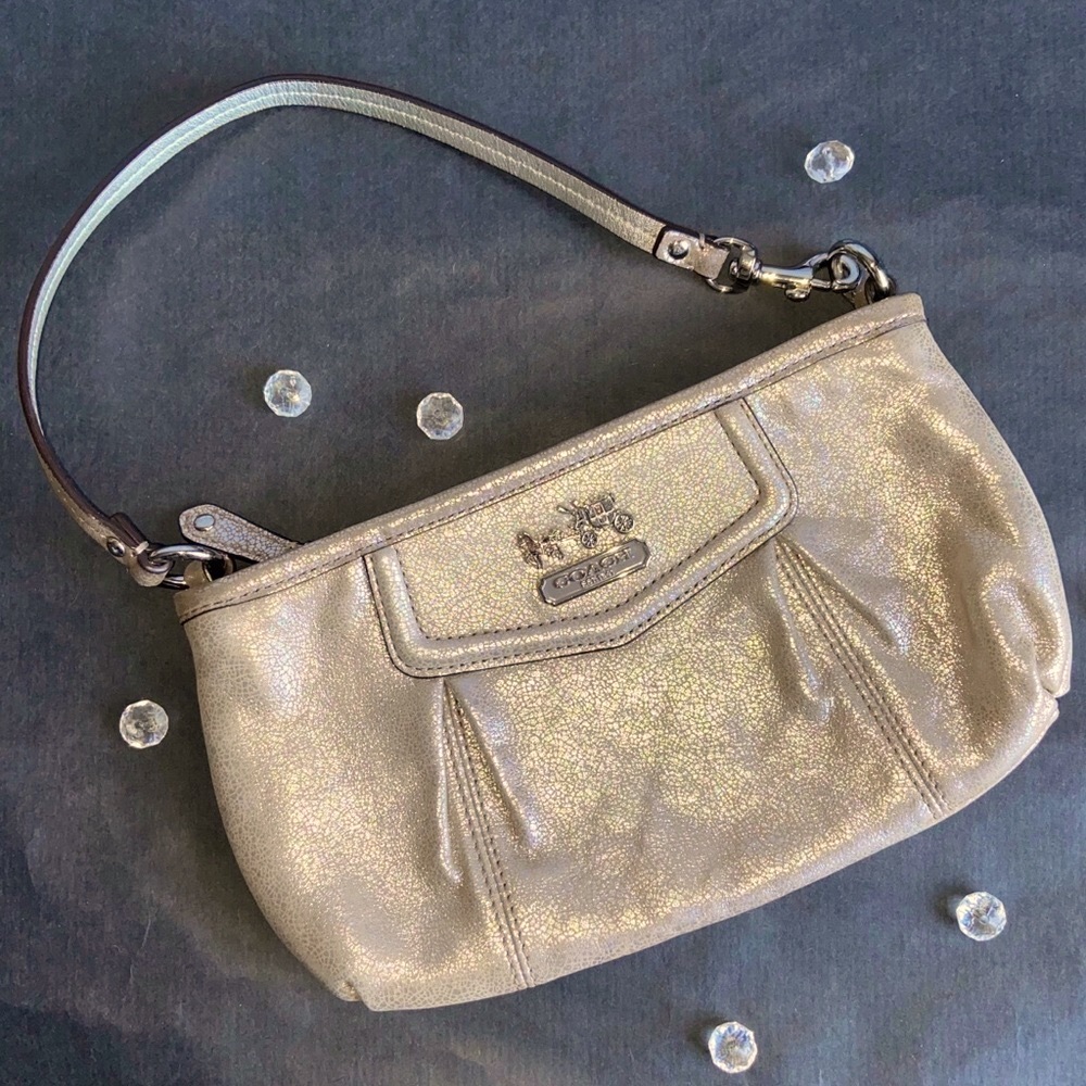 COACH | Leather  Embellished Wristlet